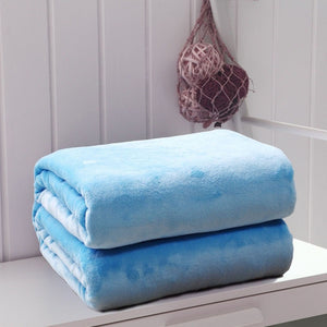 1pcs 50x70cm Flannel Premium Gifts Small Super Warm Solid Warm Micro Plush Fleece Blanket Throw Rug Sofa Bedding